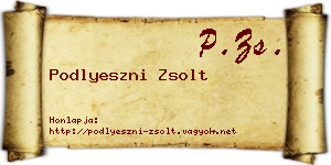 Podlyeszni Zsolt névjegykártya